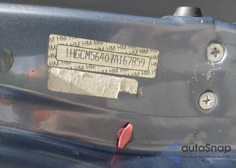 2007 Honda Accord 2.4 Lx z USA, uszkodzony, nr VIN 1HGCM56407A167859